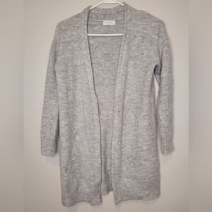 Sophie Rue Open Front Cardigan Gray Heathered Sweater Size XS